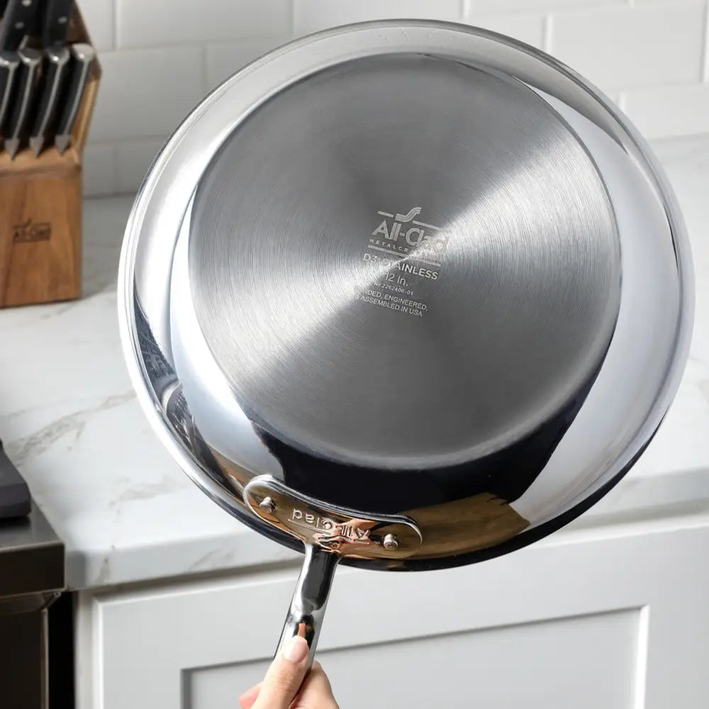 All-Clad D3 Stainless Steel 6-Quart Sauté Pan With Lid