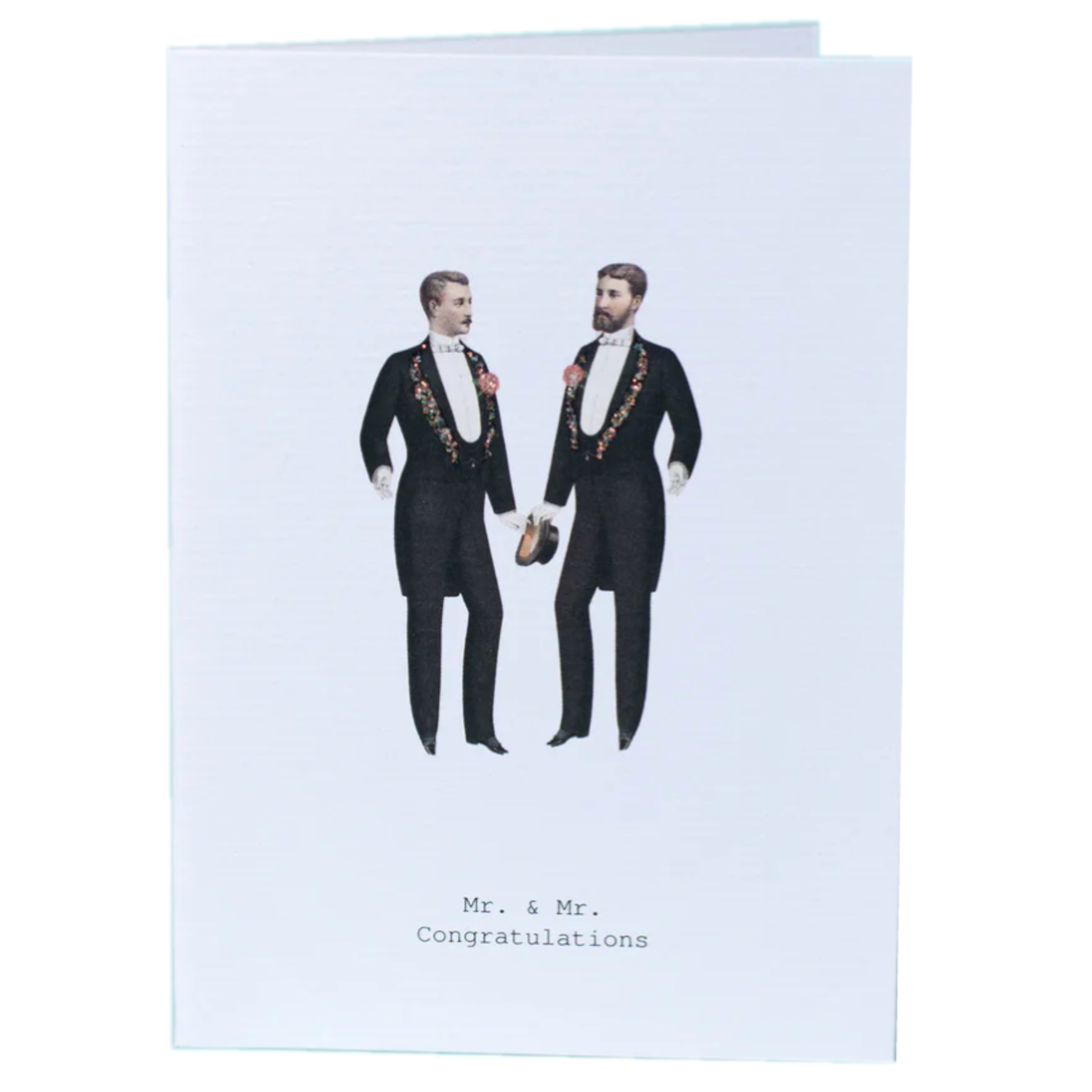 Mr. & Mr. Congratulations Glitter Greeting Card – 3.5" x 5"