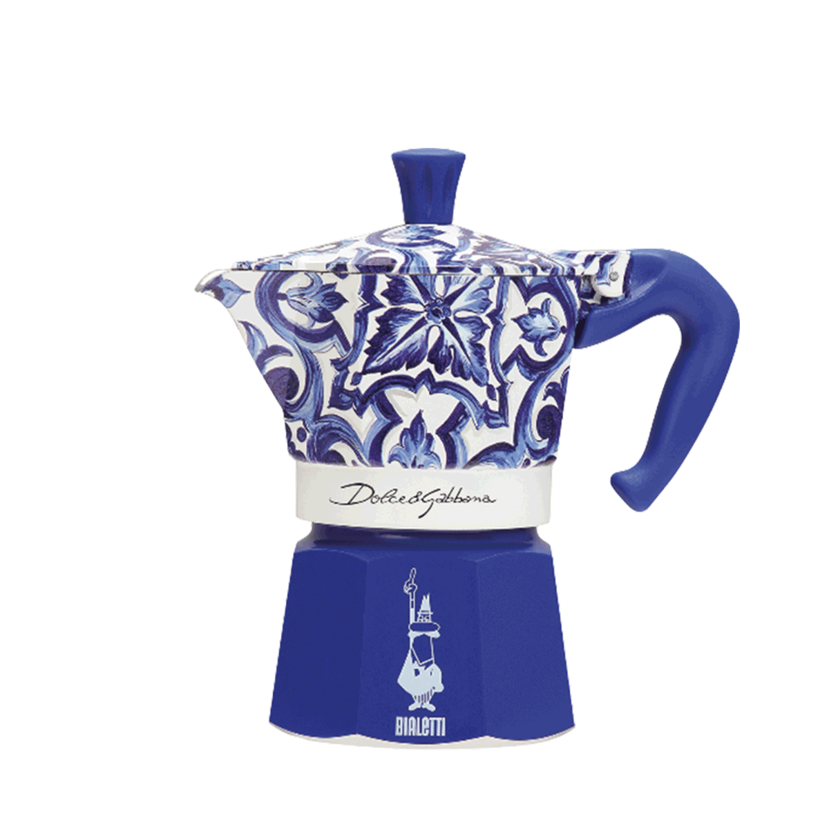 Bialetti Moka Express Dolce & Gabbana Stovetop Espresso Maker –  3 Cup – Mediterranean Blue