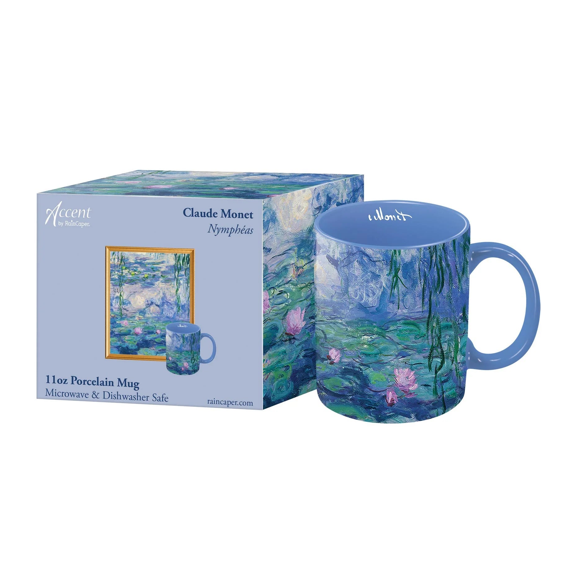 Porcelain Fine Art Coffee & Tea Mug – Monet Nympheass – 11oz.