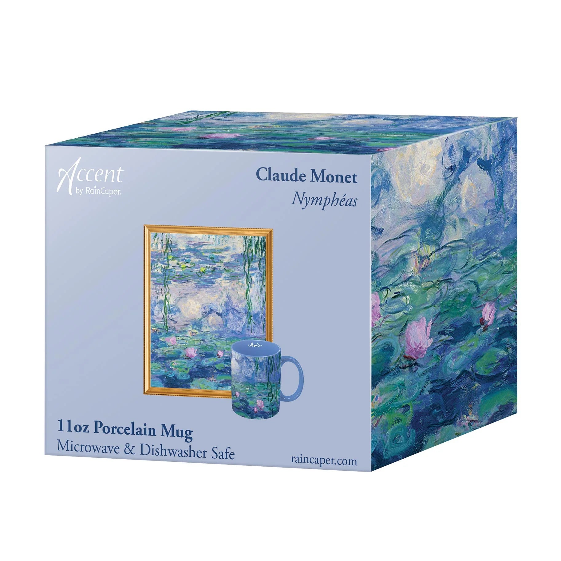 Porcelain Fine Art Coffee & Tea Mug – Monet Nympheass – 11oz.