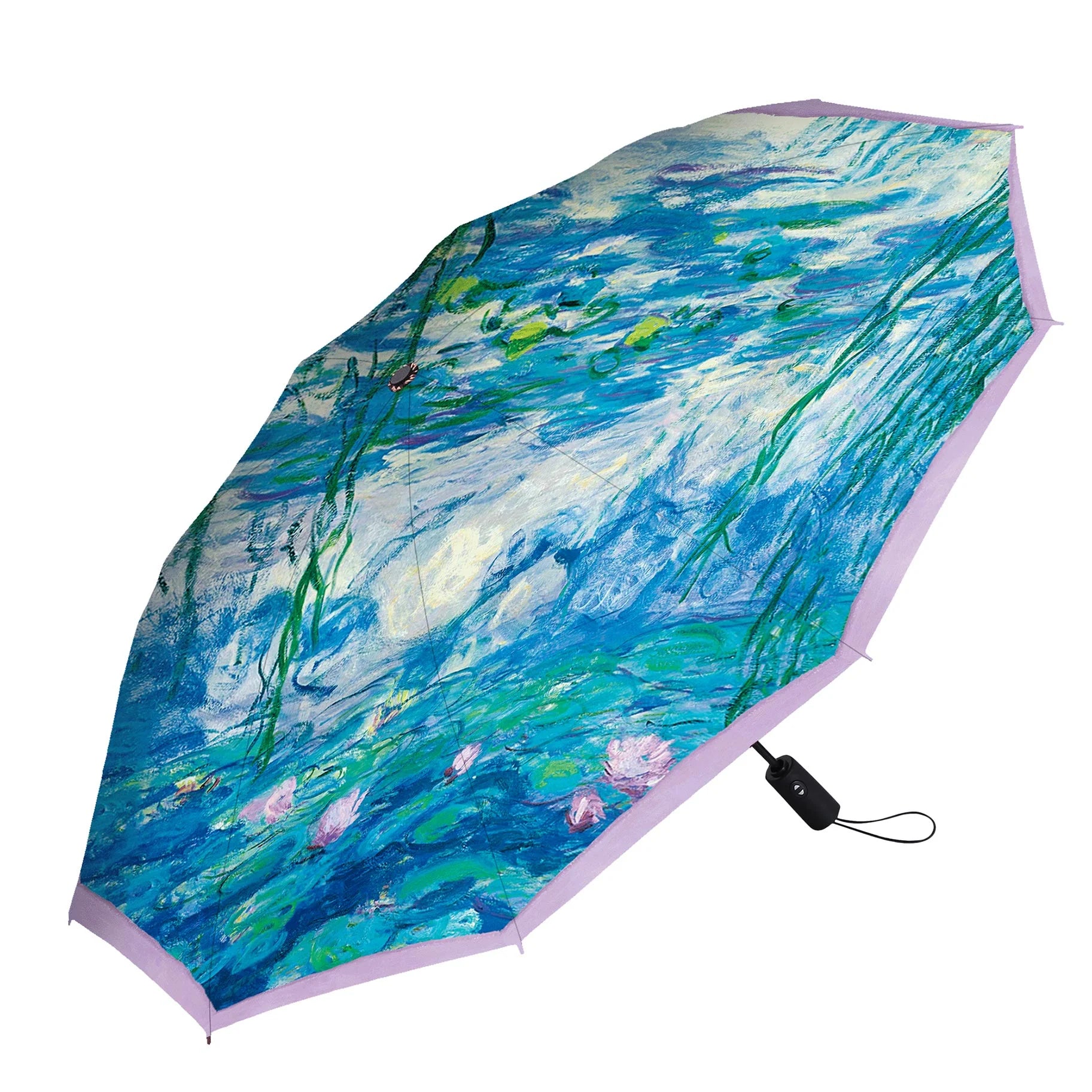 RainCaper Folding Travel Umbrella – Monet – Nympheas