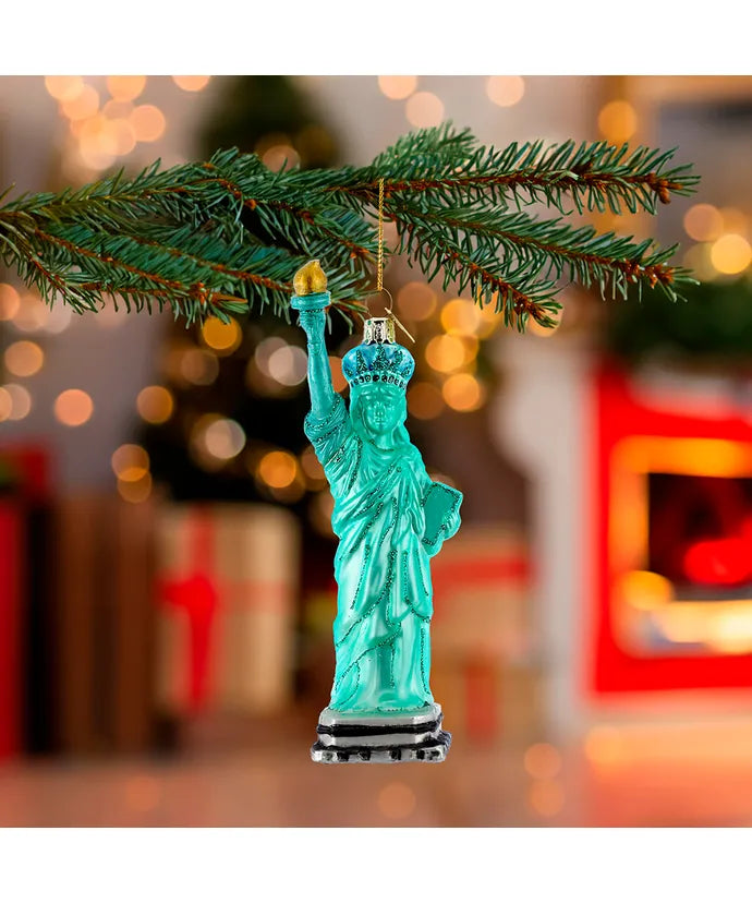 Noble Gems New York City Statue Of Liberty Glass Ornament