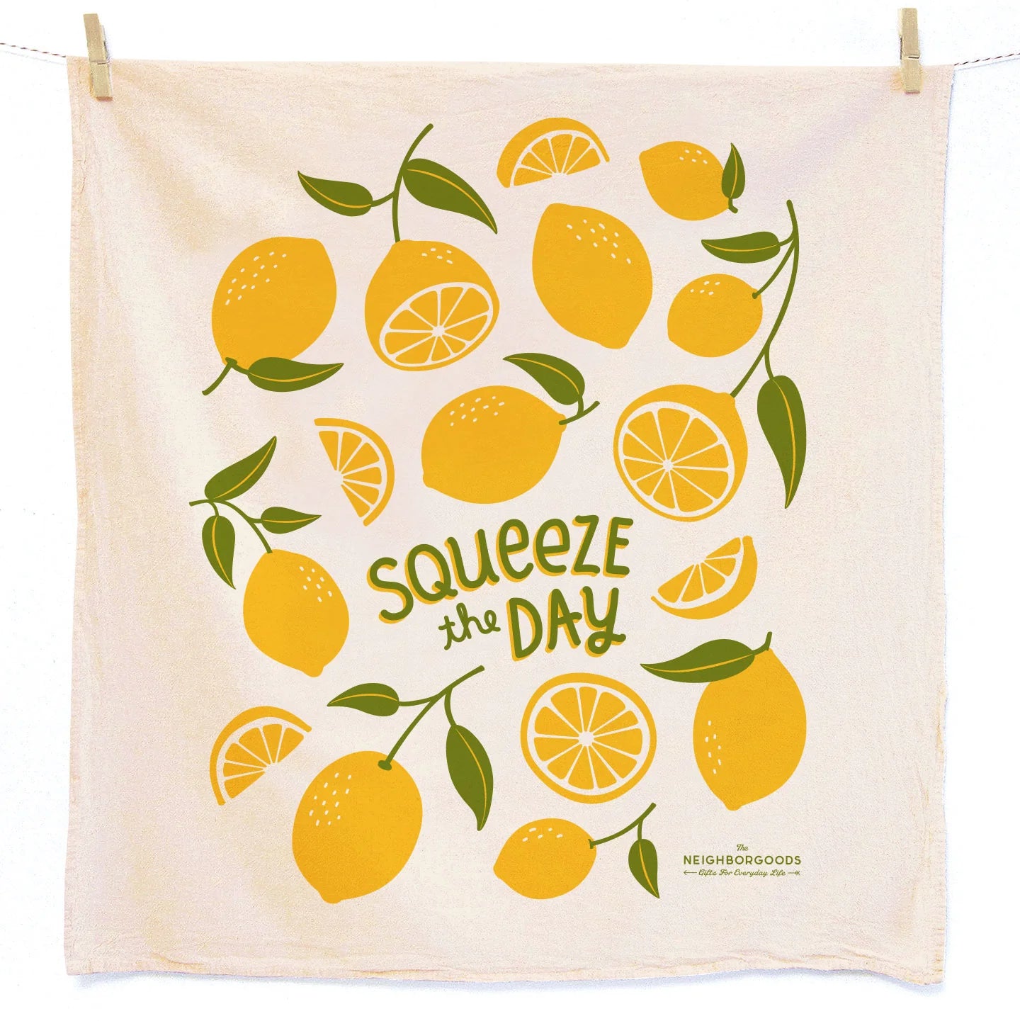Dish Towel & Sponge Cloth Gift Set – Lemons - "Squeeze The Day"