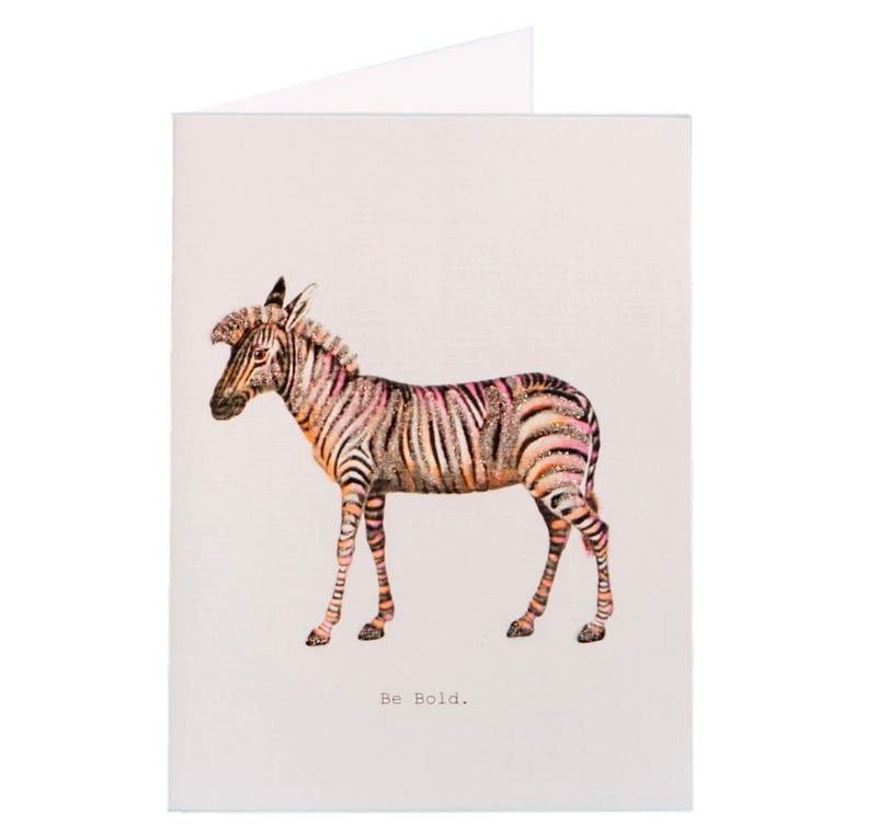 Be Bold Zebra Greeting Card – 3.5" x 5"