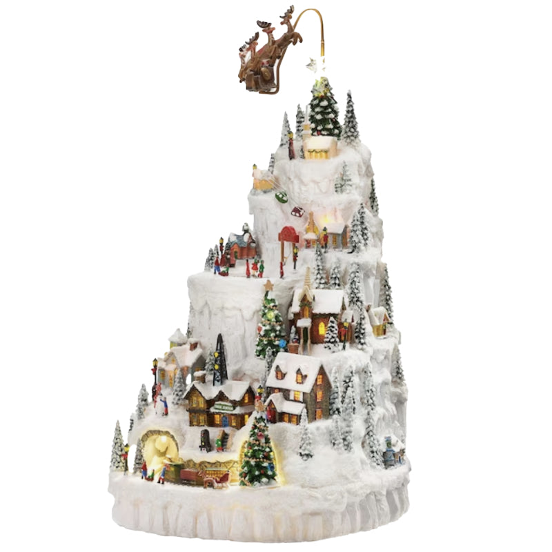 Lighted Musical Merry Christmas Battery-Operated Christmas Decor – 14.5-in