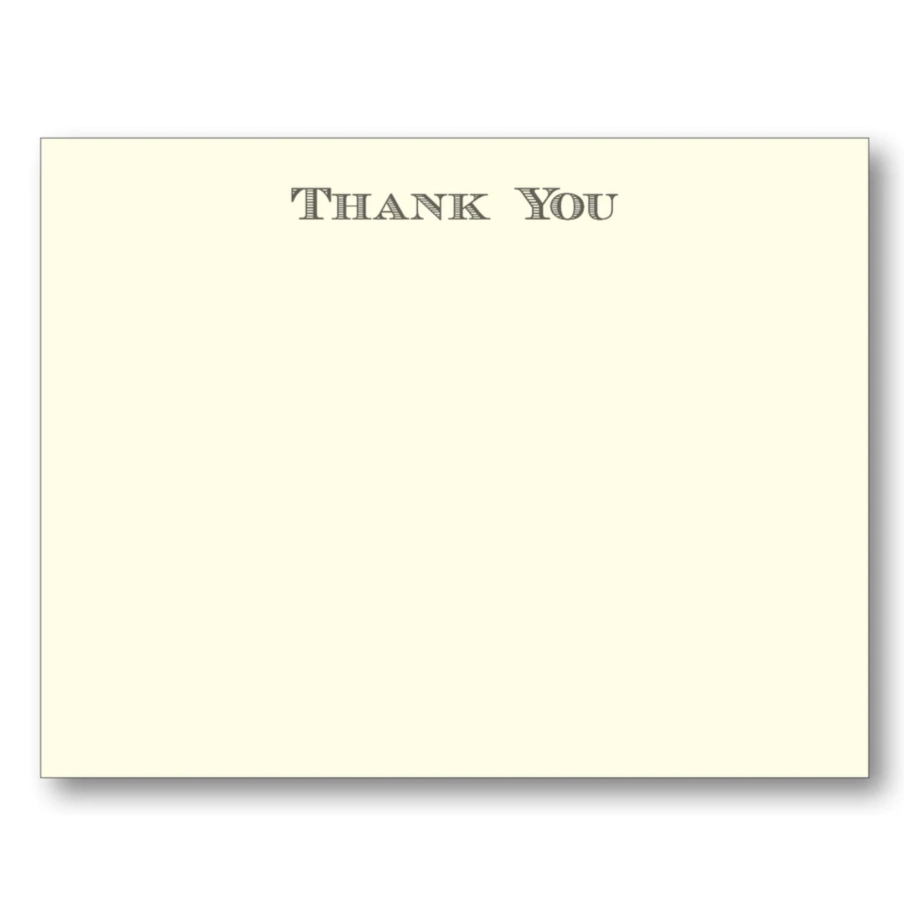 Maison de Papier Blank 4" x 6" Thank You Note Cards – Set of 8 – Thank You