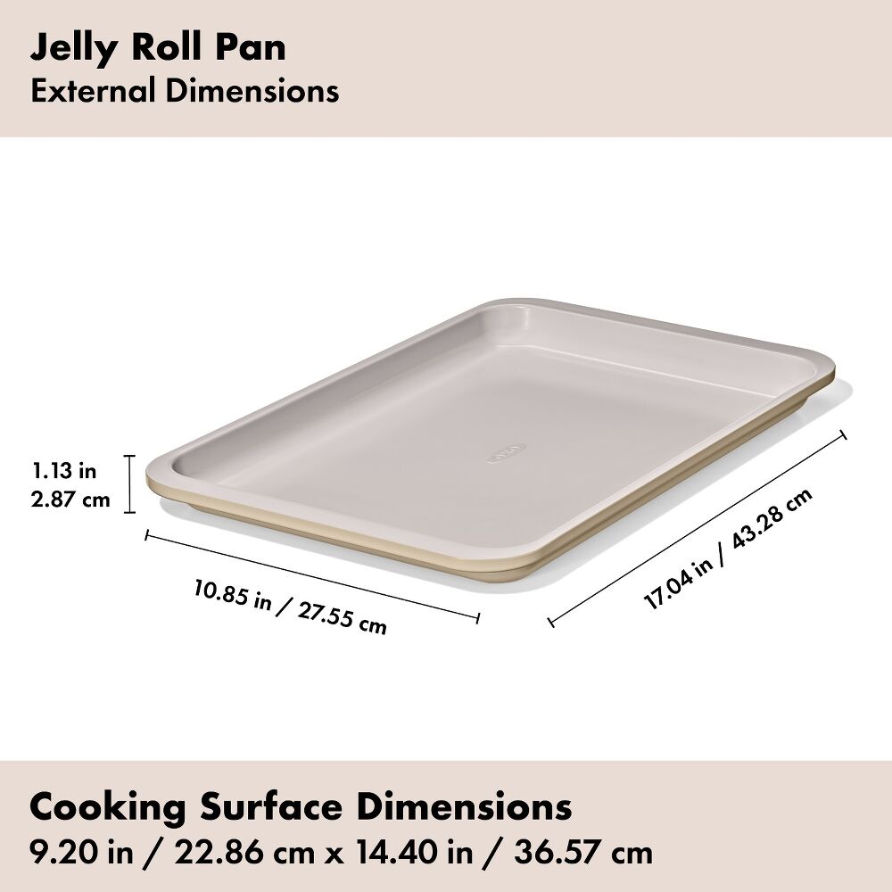 Oxo Non-Stick Pro Ceramic Coated Metal Bakeware Jelly Roll Pan – 11" x 17"
