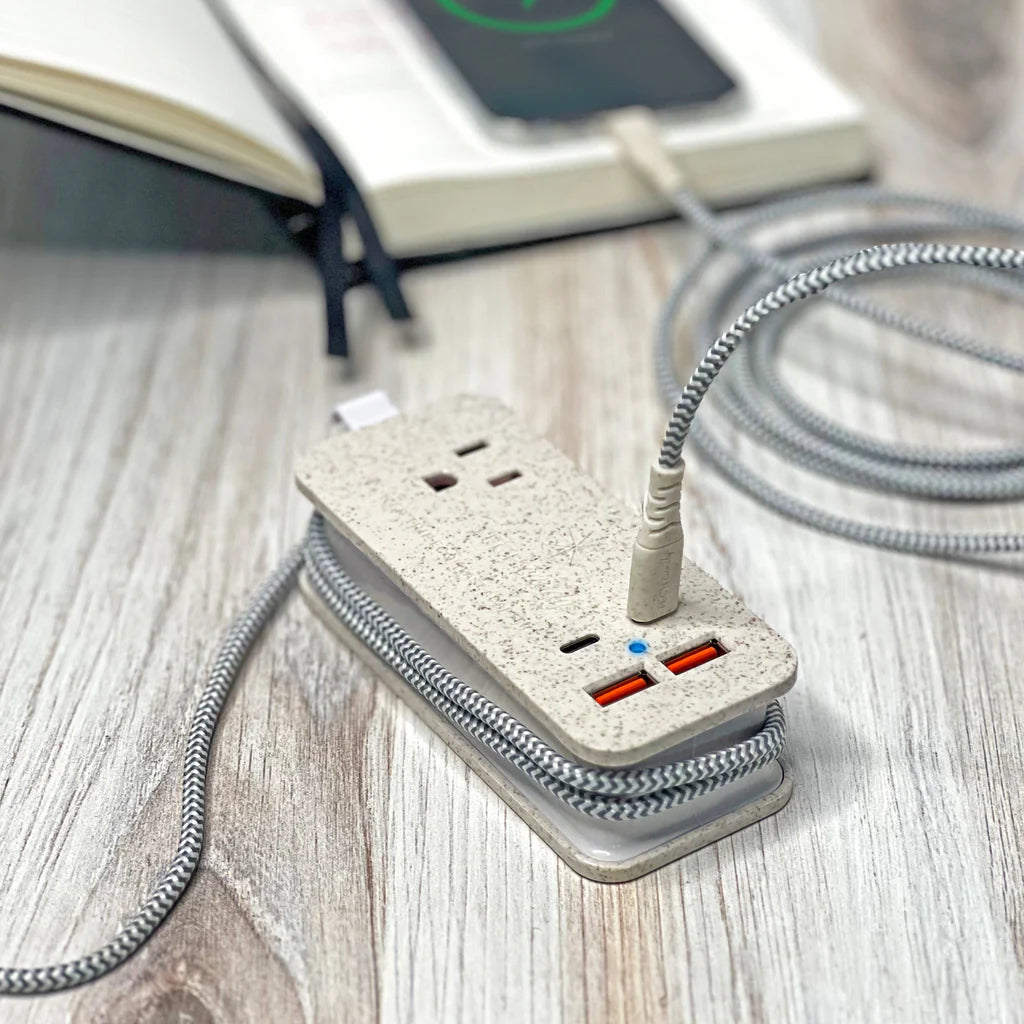 Tech Candy "Power Trip" Eco Travel Charging Station – Outlet – USB – USB-C