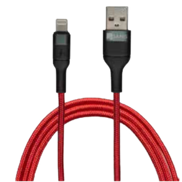 USB A to Lightning Charging Cable – 10ft– Red