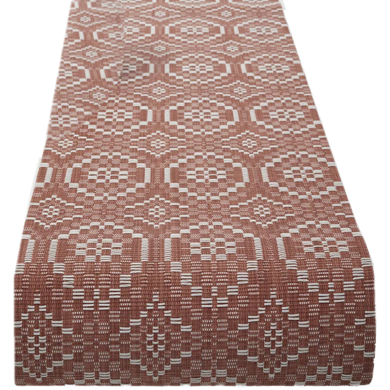 Chilewich Overshot Table Runner – Paprika– 14in x 72in