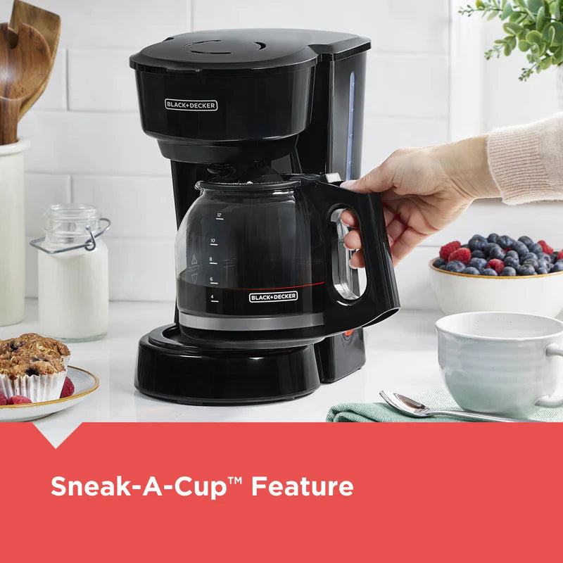 Black & Decker Switch Coffeemaker – 12 Cup – Black