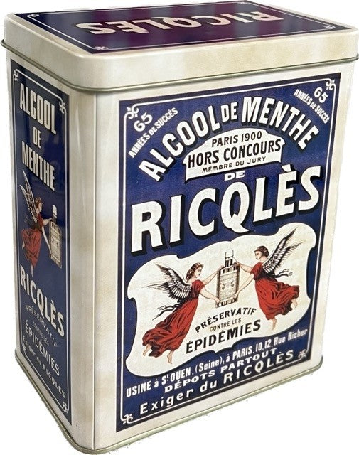 French Nostalgia Ricqlés Large Metal Storage Canister