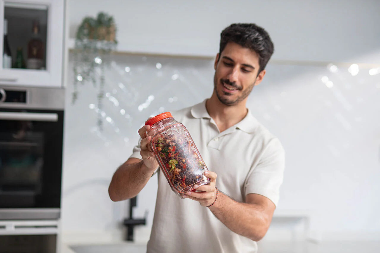 Prepara Harvest Pod With Leakproof Lid & Dressing Capsule For Salad On The Go – Holds 6 Cups