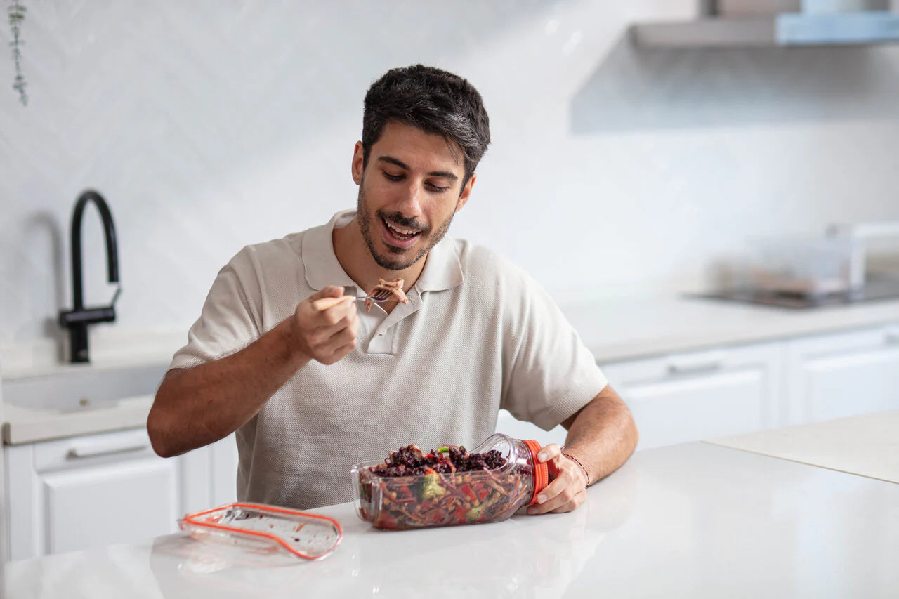 Prepara Harvest Pod With Leakproof Lid & Dressing Capsule For Salad On The Go – Holds 6 Cups