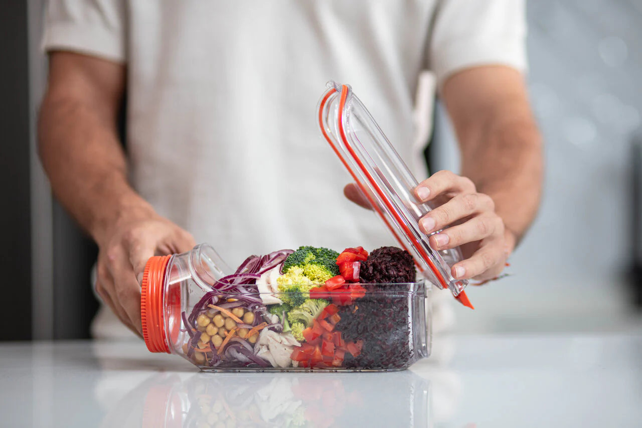 Prepara Harvest Pod With Leakproof Lid & Dressing Capsule For Salad On The Go – Holds 6 Cups