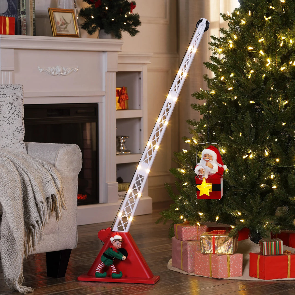 Mr. Christmas Animated Christmas Santa Crane – 44"