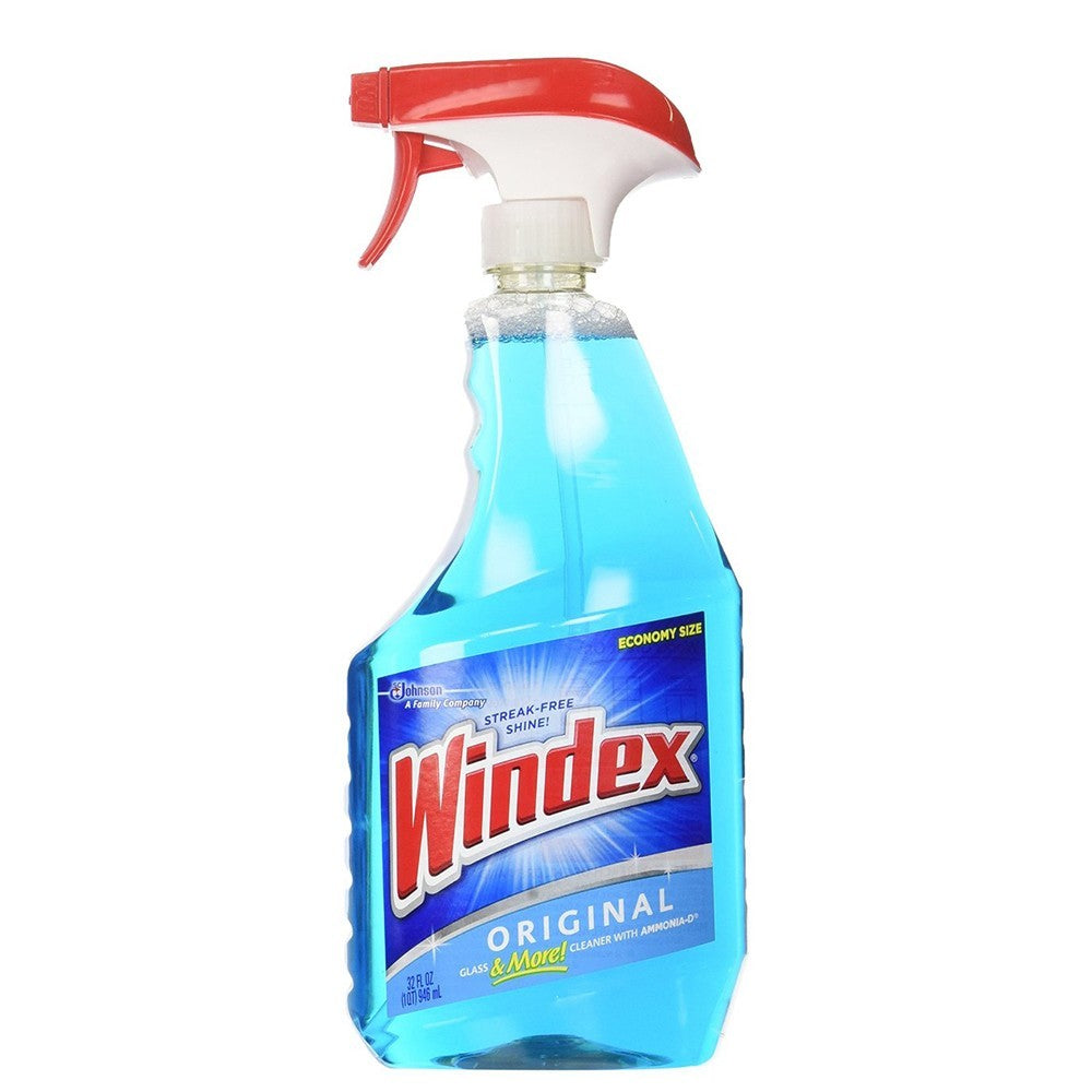 Windex Glass and Window Cleaner Spray Bottle – Original Blue – 32oz
