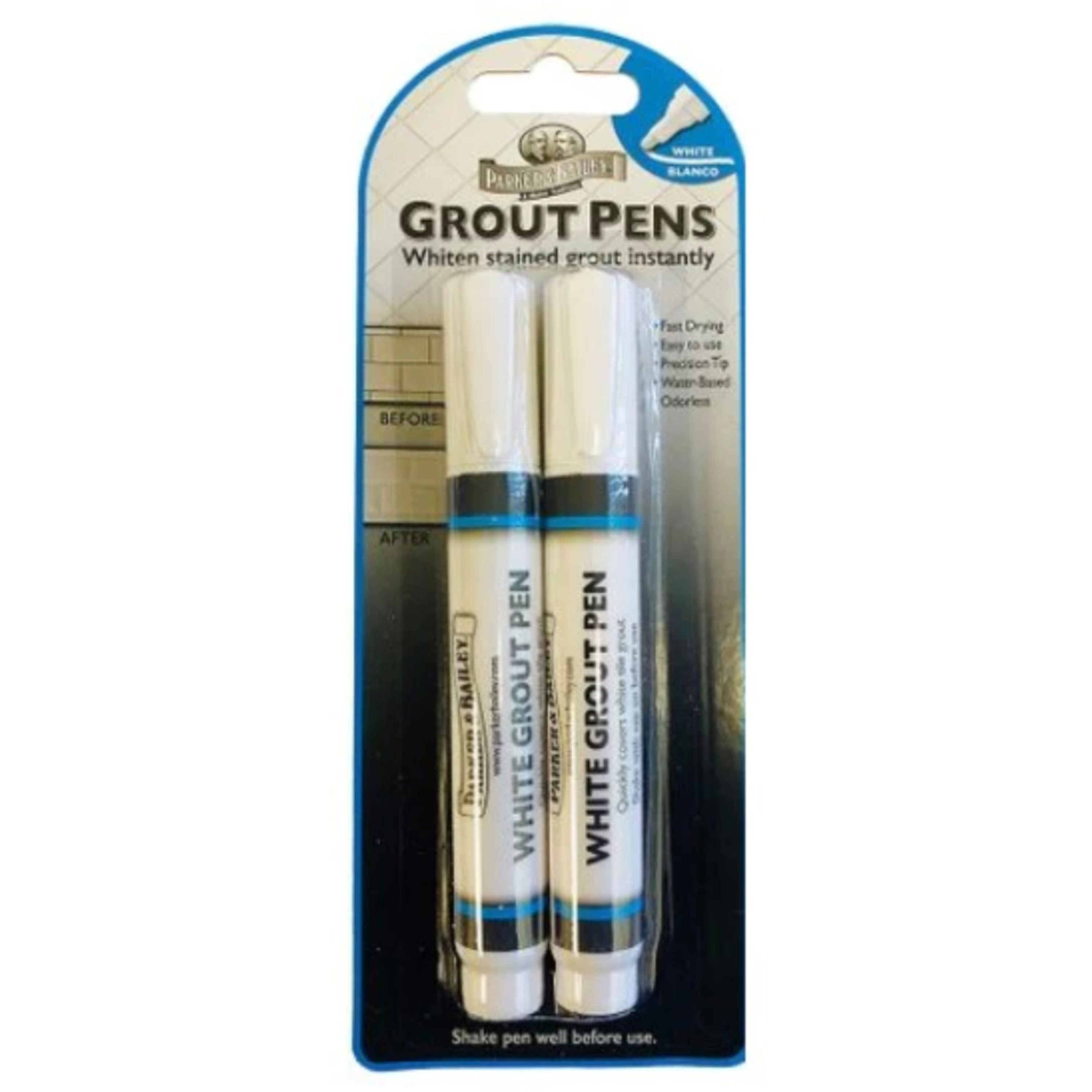 Parker & Bailey Grout Marker Pens – White – 2-Pk