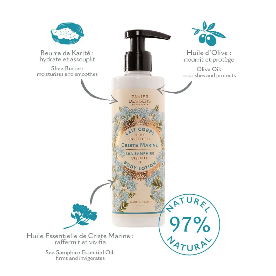 Panier Des Sens Shea Butter Body Lotion – Stimulating Sea Samphire - 8.5oz