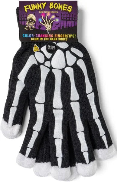Funny Bones LED Light Up Skeleton Gloves