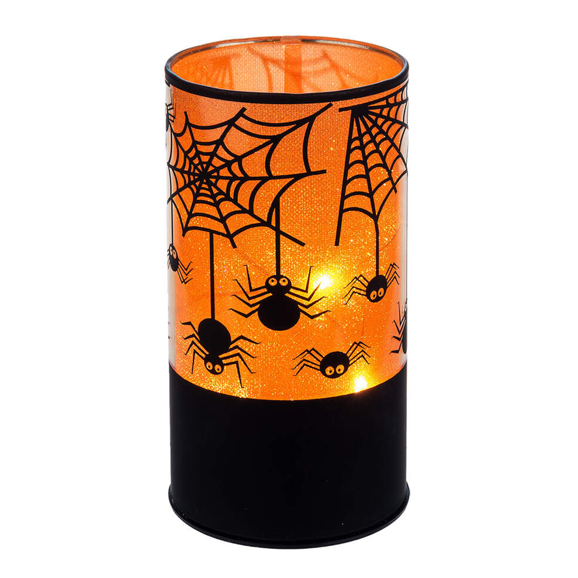 LED Light-Up Spiderweb Pillar – 3" x 6"