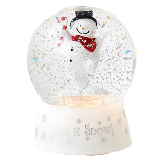 Revolving Lit Snowman Swirling Globe