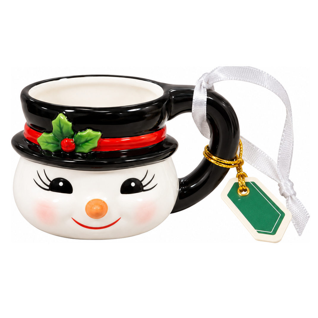 Mr. Christmas Ceramic Mini Christmas Mug Ornament – 1.5" – Assorted – Each Sold Separately