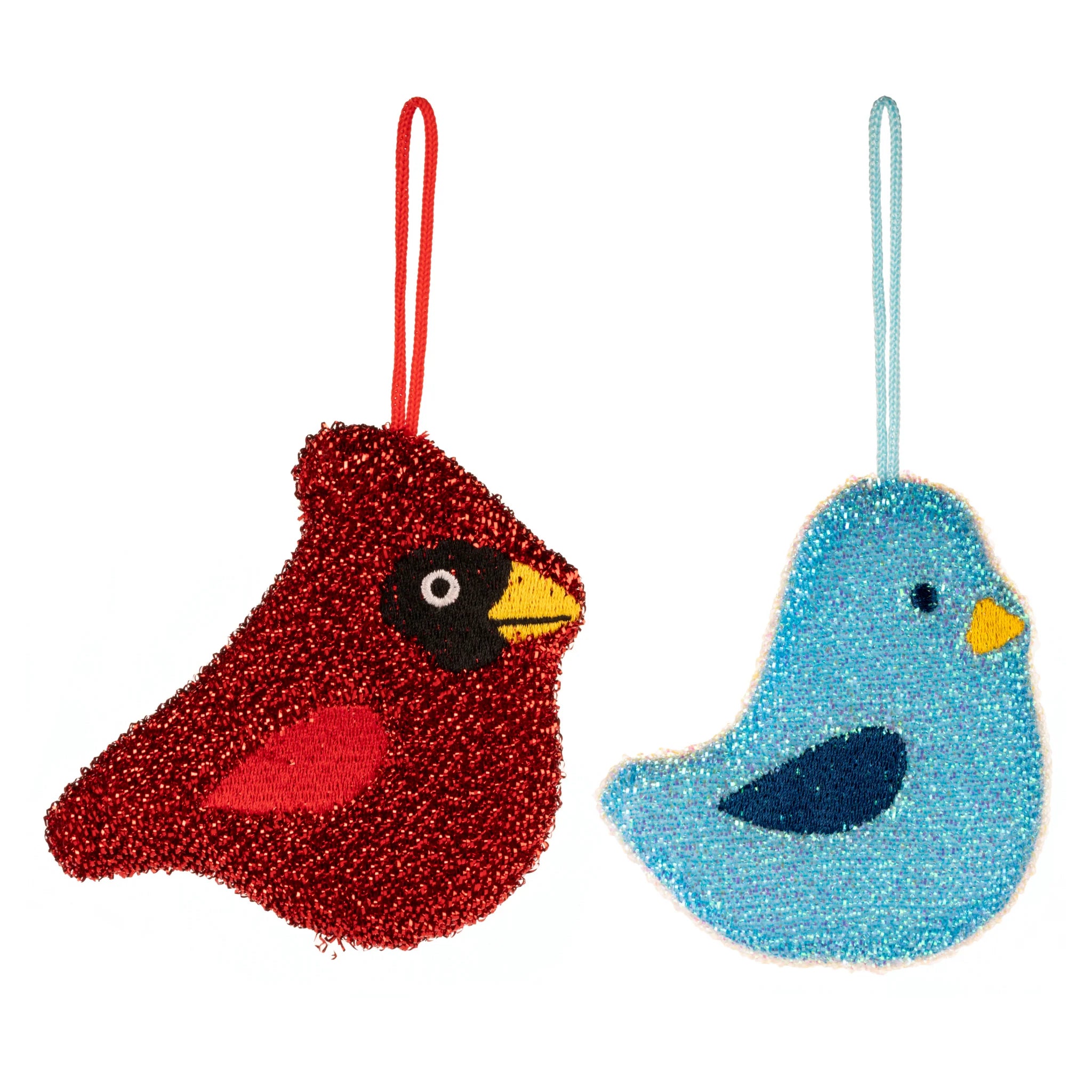 Kikkerland Songbird Scratch Free Scrubber Sponges – Set of 2