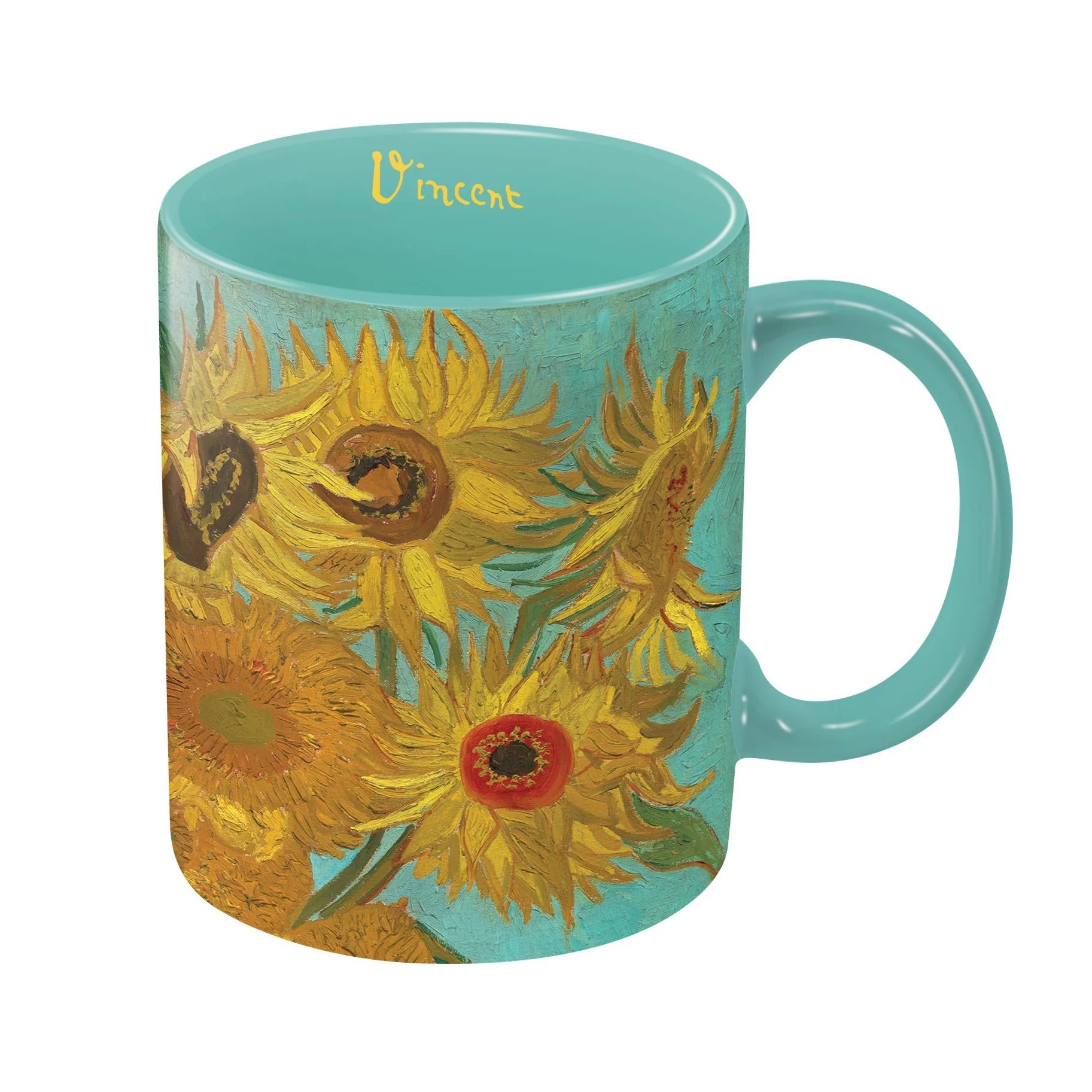 Porcelain Fine Art Coffee & Tea Mug – Van Gogh Sunflowers – 11oz.