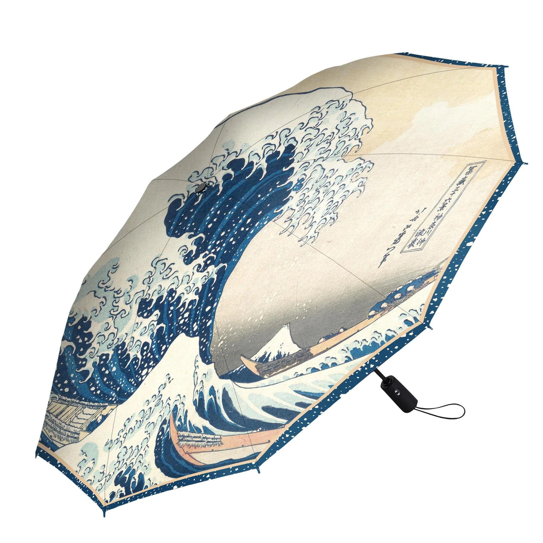 RainCaper Folding Travel Umbrella – Hokusai – The Great Wave