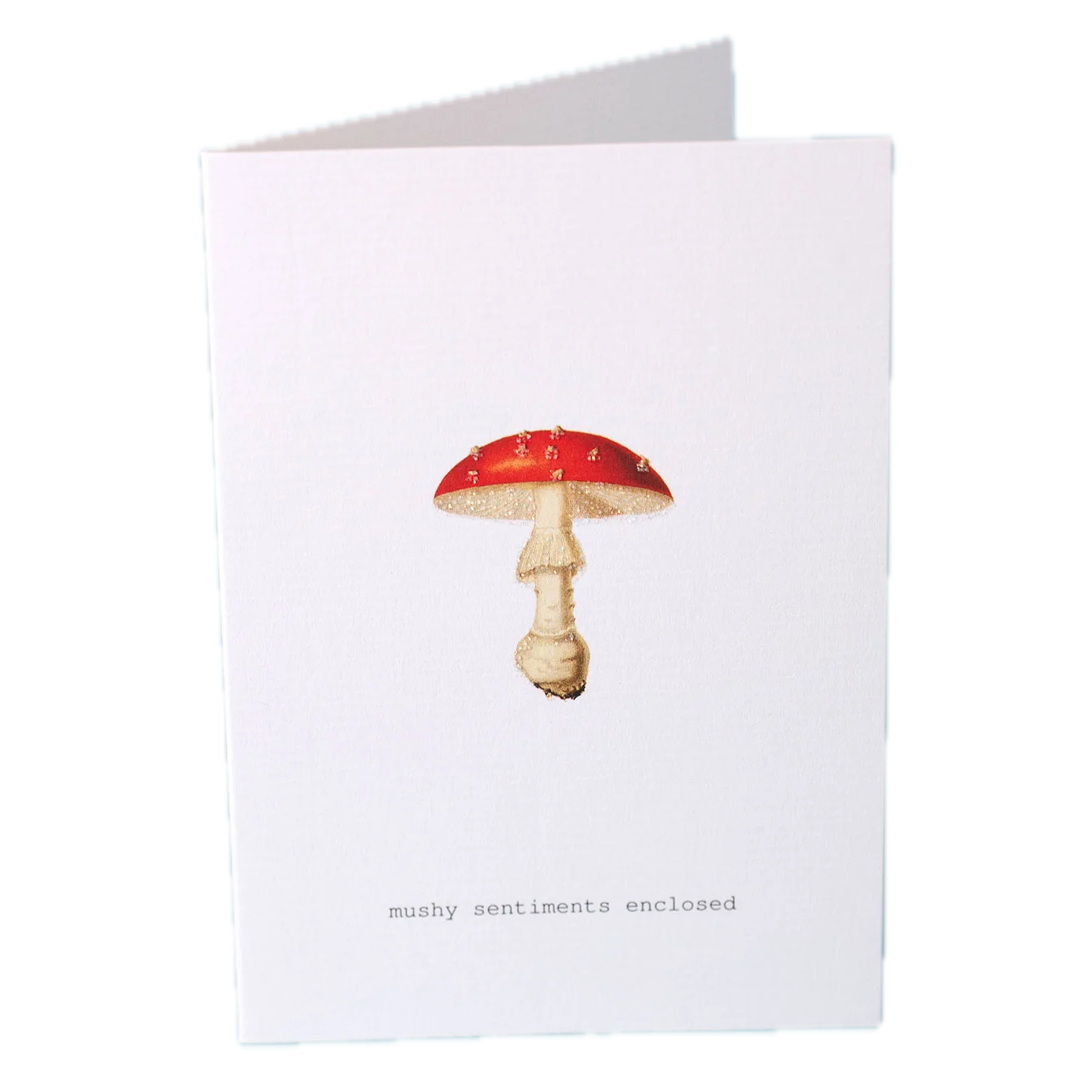 Tokyo Milk "Mushy Sentiments" Glitter Greeting Card – 3.5" x 5"