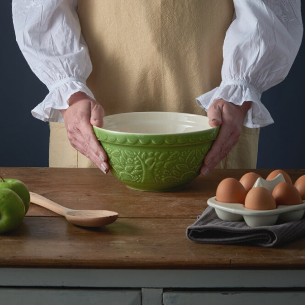 Mason Cash Ceramic Mixing Bowl – "In The Forest" – Hedgehog Green - 8.27"dia. x 4"