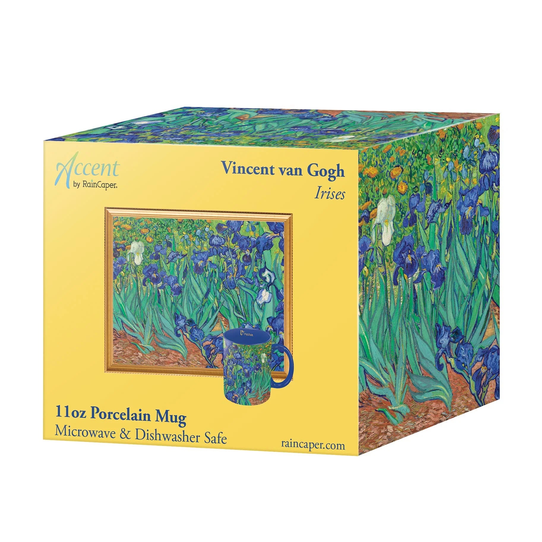 Porcelain Fine Art Coffee & Tea Mug – Van Gogh Irises – 11oz.