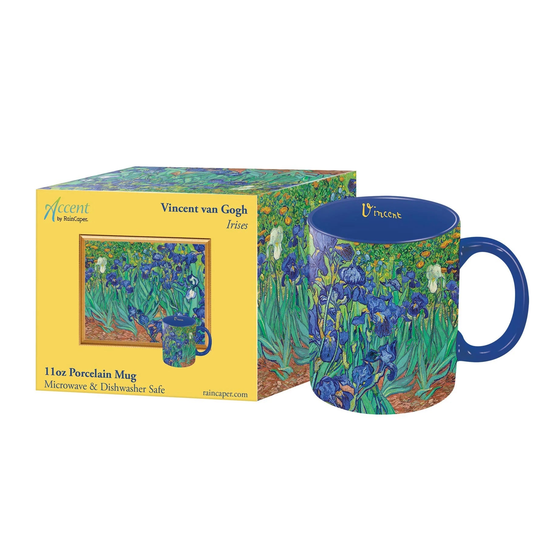 Porcelain Fine Art Coffee & Tea Mug – Van Gogh Irises – 11oz.