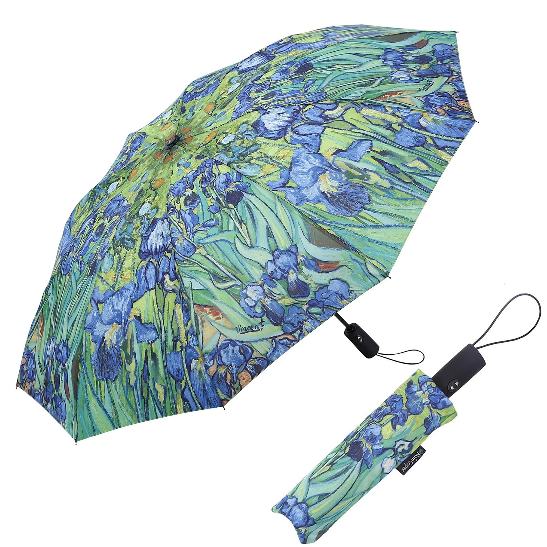 RainCaper Folding Travel Umbrella – Van Gogh – Irises