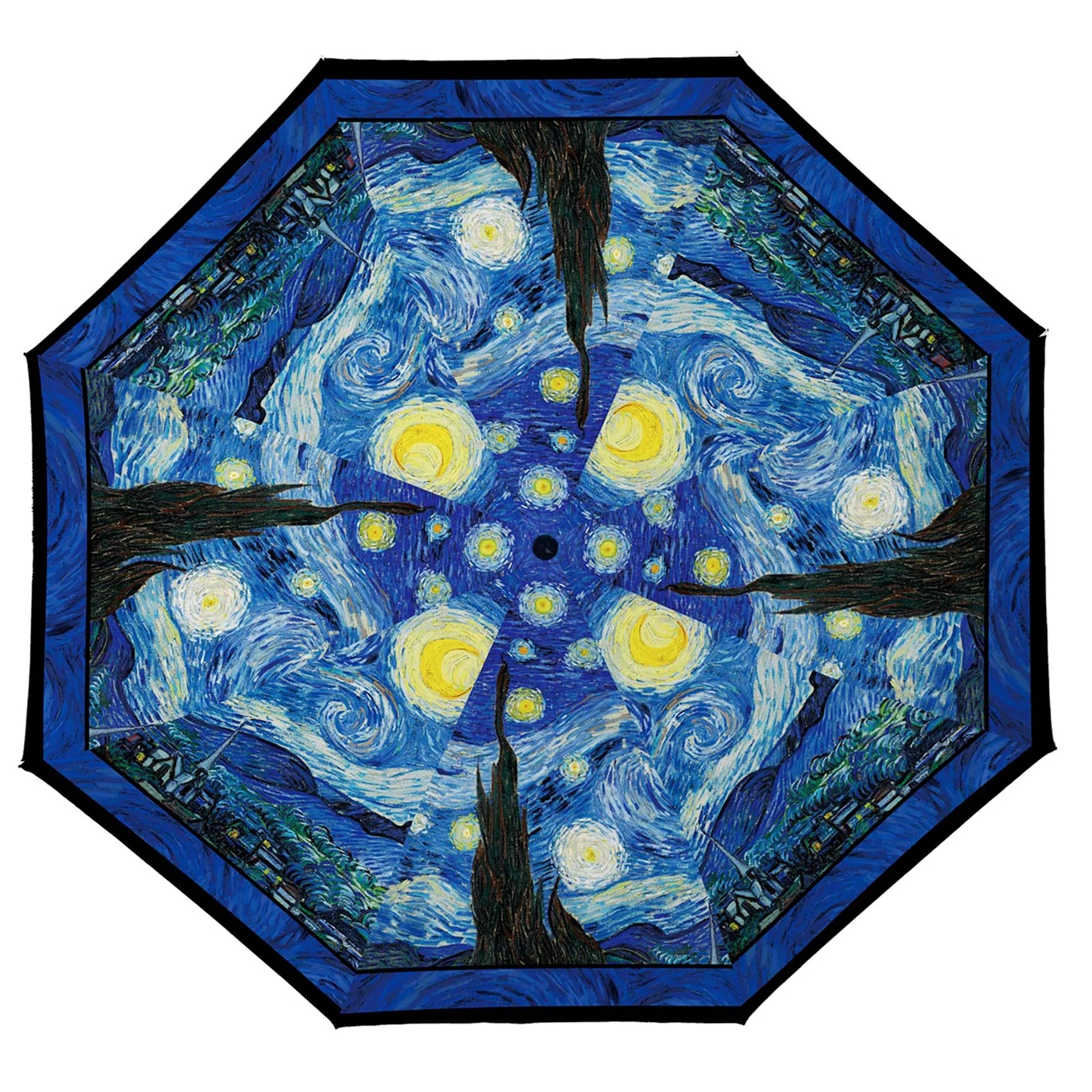 RainCaper Folding Travel Umbrella – Van Gogh – Starry Night