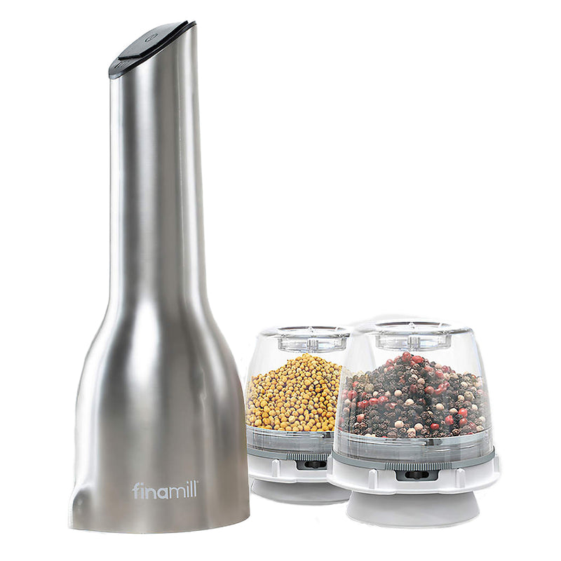 FinaMill Rechargeable Spice Grinder – Stainless Steel