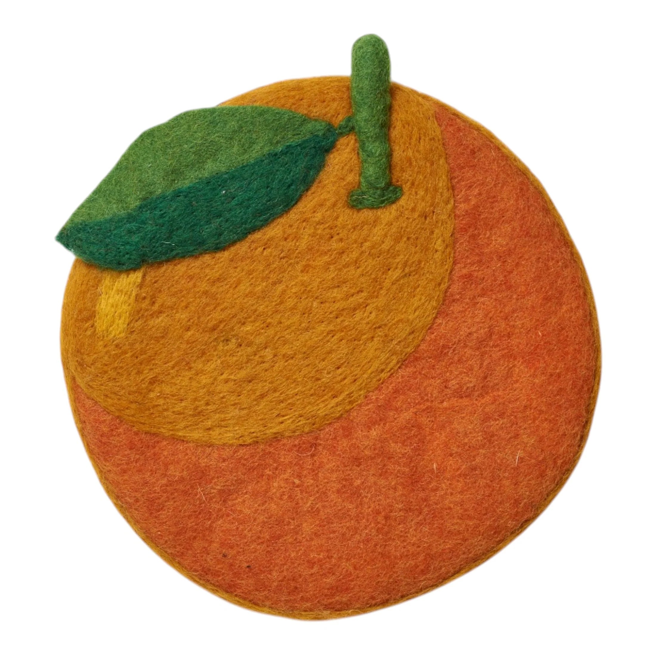 Once Again Wool Trivet - Orange – 8"