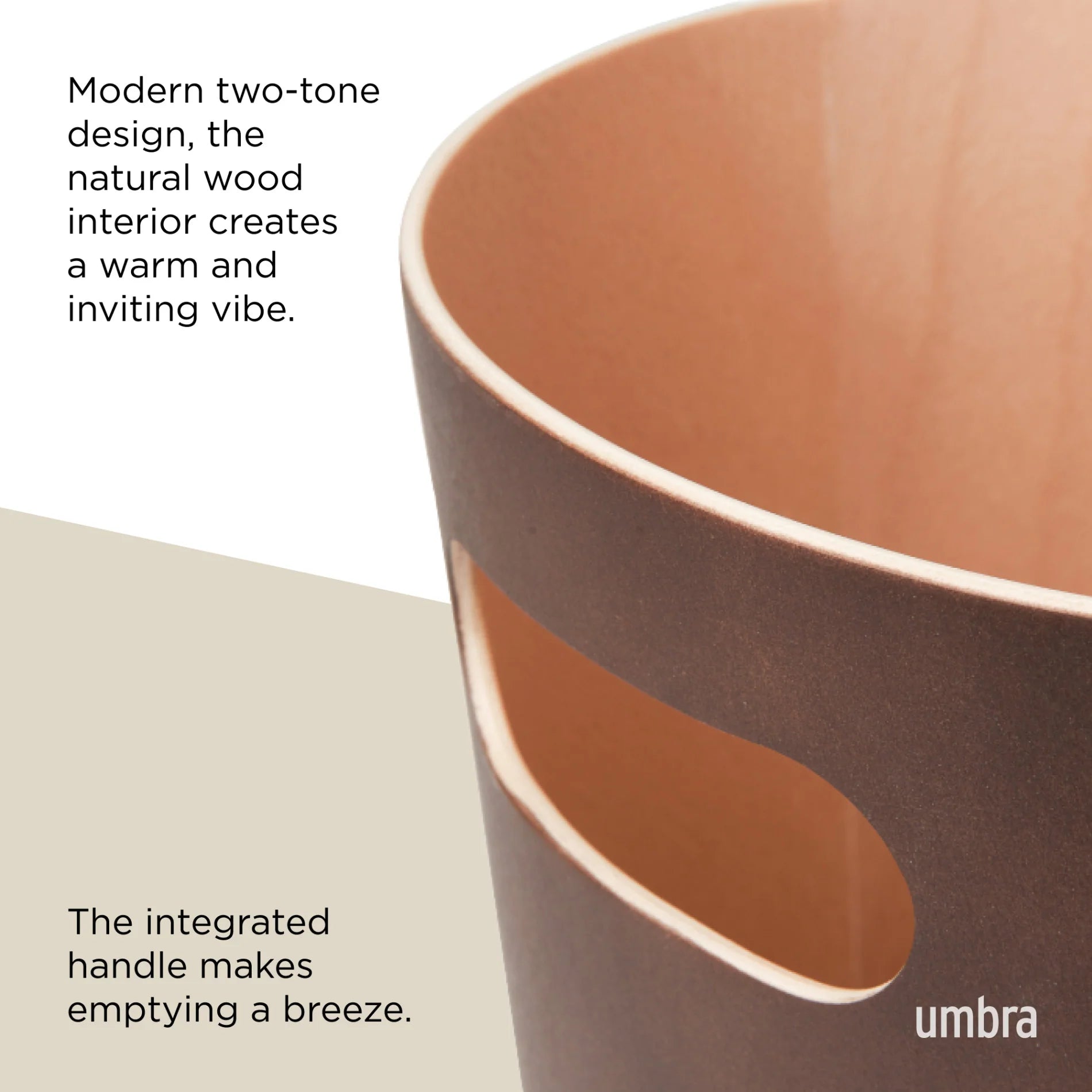 Umbra Woodrow Waste Can – Espresso