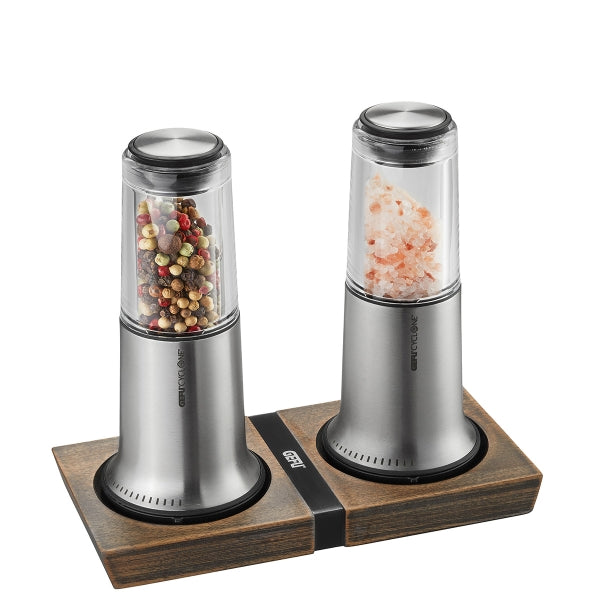 Gefu X-plosion Stainless Steel Salt and Pepper Mill Set – Stainless