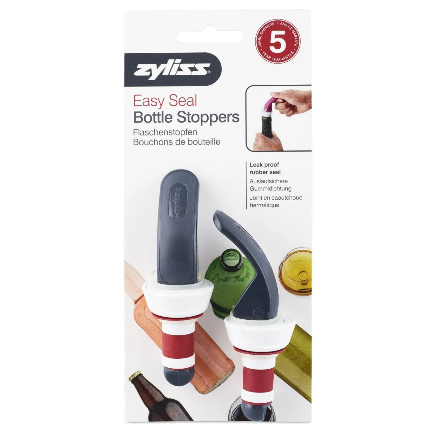 Zyliss Easy Seal Bottle Stoppers –  Set of 2