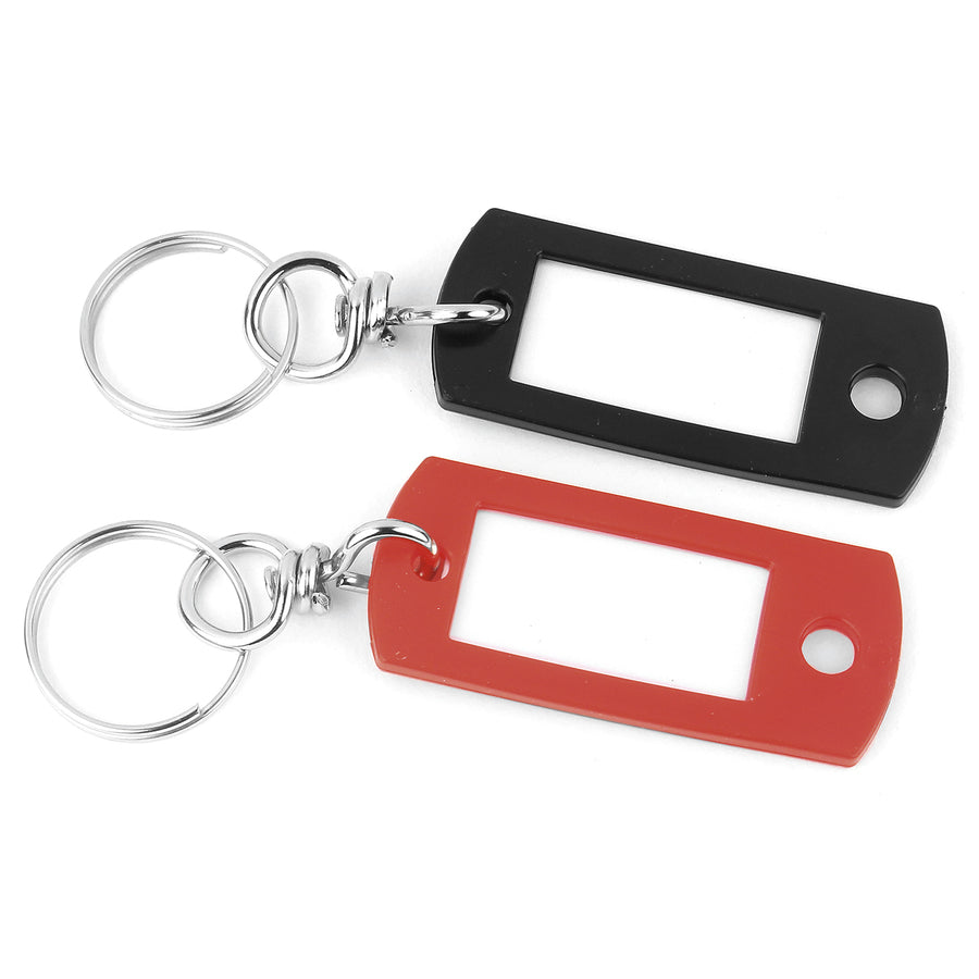Keychain ID Tag with Swivel Keyring – 2 Pack