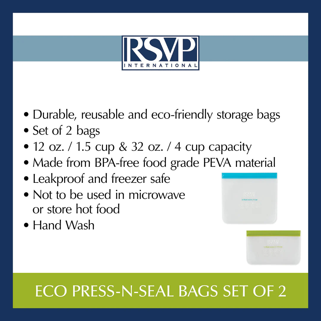 Eco Press -N- Seal Bags – Set of 2