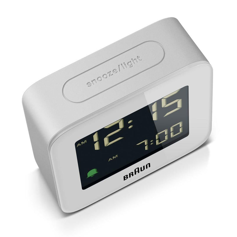 Braun Digital Travel Alarm Clock – White
