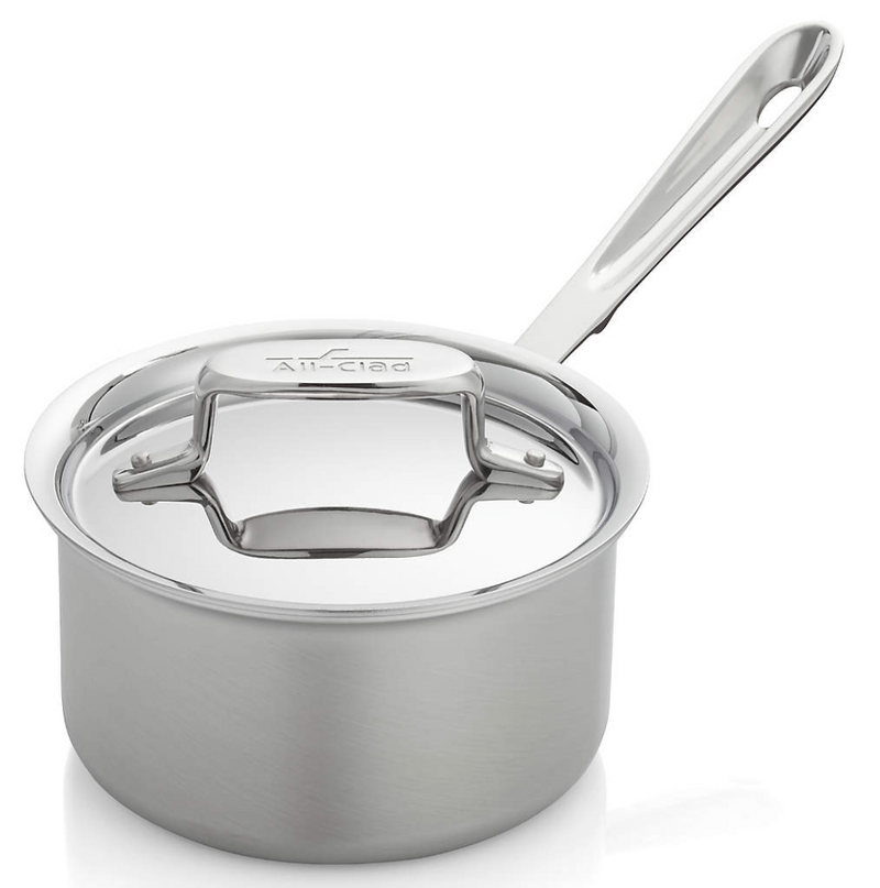 All-Clad D5 Brushed Stainless Steel Saucepan With Lid– 1.5 QT
