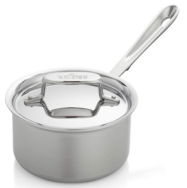 All-Clad D5 Brushed Stainless Steel Saucepan With Lid– 1.5 QT – S