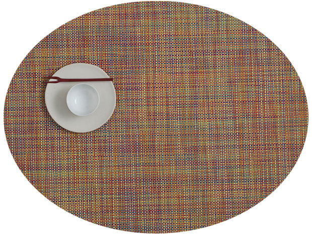 Chilewich Mini Basketweave Oval Placemat – Confetti