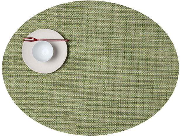 Chilewich Mini Basketweave Oval Placemat – Dill