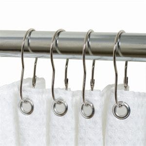Chrome Shower Curtain Rings – 12pk